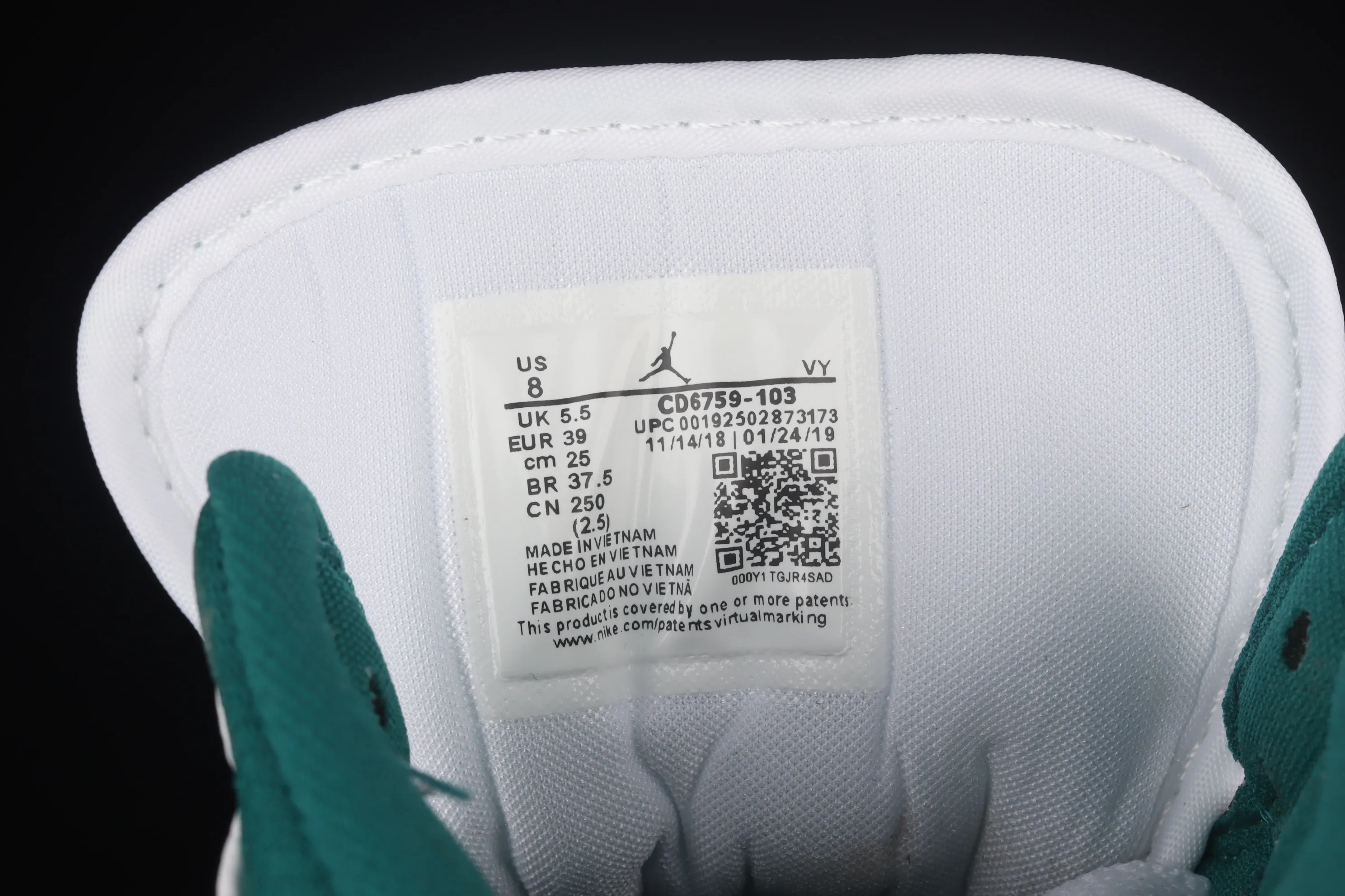 All categories Air Jordan Jordan series basketball shoes Air Jordan 1 Mid Differentiated versions Air Jordan 1 Mid "Mystic Green" AJ1 Joe 1 Mystic Green mid-top basketball shoes CD6859-103